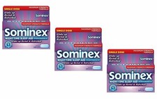 Sominex Maximum Strength Night Time Sleep-Aid  Diphenhydramine HCI, 3 Pack