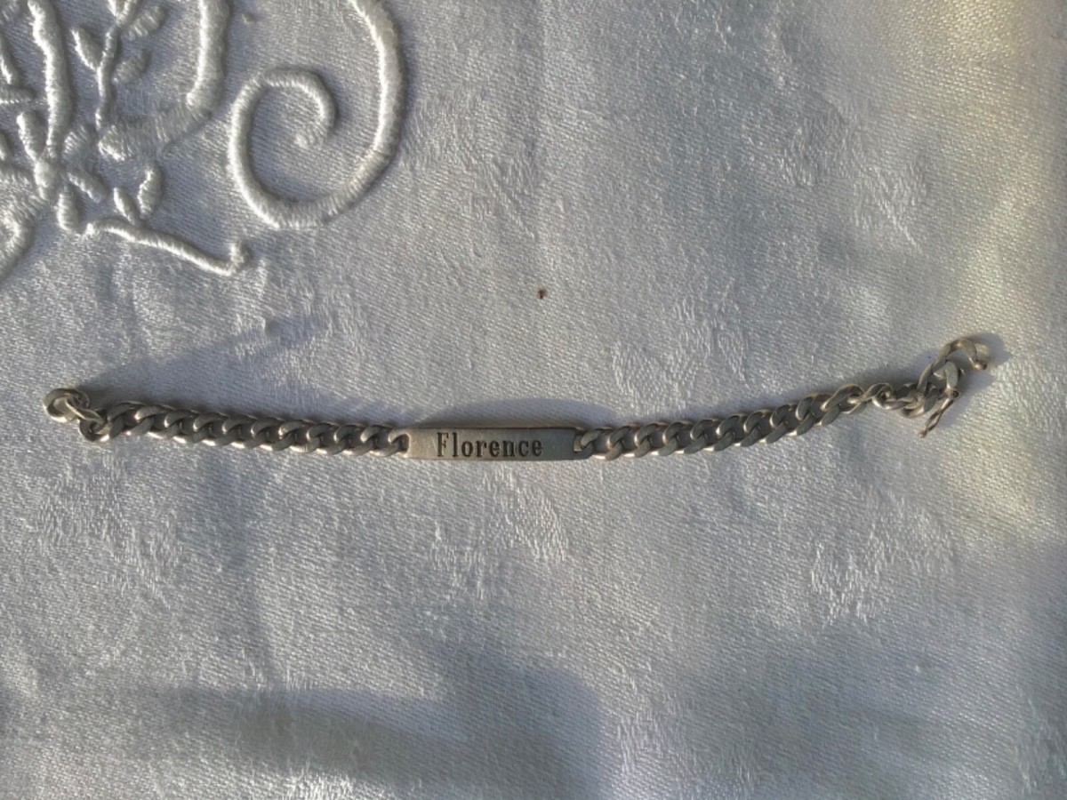 Bracelet Gourmette Vintage Florence En Argent Massif 925 - Longueur 21 Cm, Poinçonné, Référence Lbb0021
