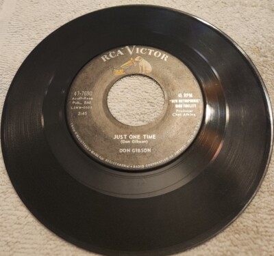 DON GIBSON Just One Time/I May Never Get To Heaven 45 7''  Vinyl RCA 1960