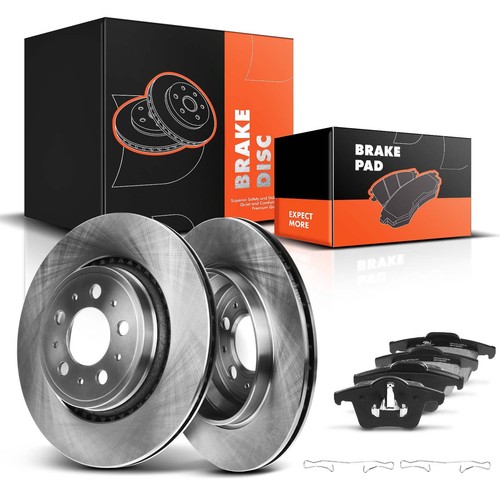 Rear Disc Rotors & Ceramic Brake Pads for Volvo XC90 0314 2.5L 2.9L 3