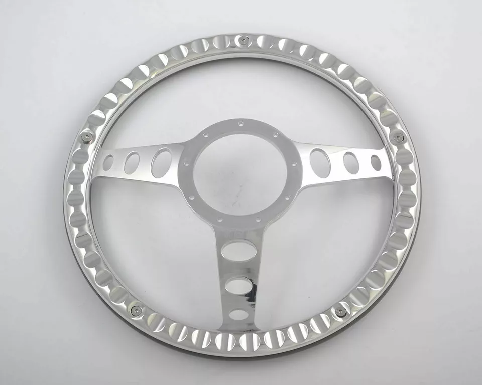 Volantes Billet 14"" gris oscuro medio envoltorio resto Pontiac GTO Firebird GMC Foto 2 de 4