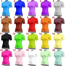 Fahrradtrikot Einfarbig Damen Kurzarm Radtrikot Rennrad Trikot Fahrradshirt