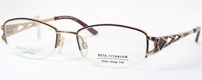 SKYLIGHT BI581-12 Gold / Bronze-Brown EYEGLASSES GLASSES BETA-TITANIUM 52-18-135