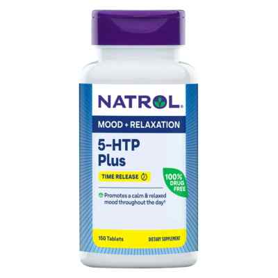 Natrol 5-HTP PLUS 150 (100 mg) 12 Hr Time Release Tablets  * FAST SHIP *