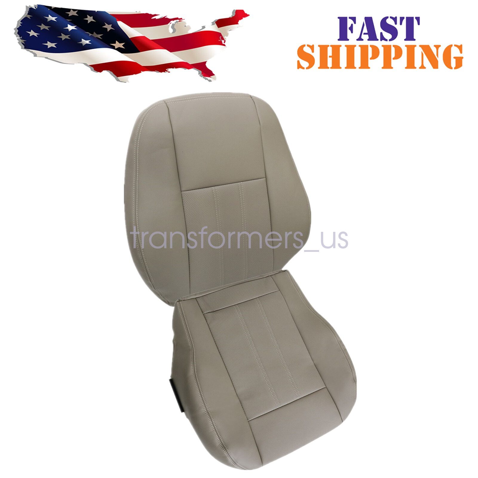 For 2008-2016 Chrysler Town & Country Driver Side Bottom & Top Seat Cover Tan