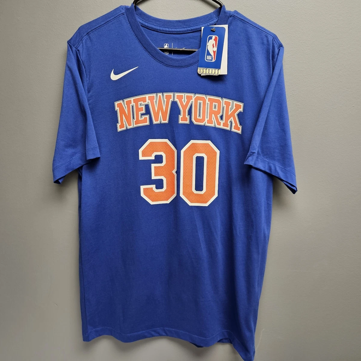 Mens Nike NBA New York Knicks Julius Randle Blue Jersey T-Shirt Tee /  DR6389 499