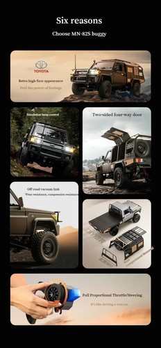 1:12 Full Scale RC CAR MN82 Toy Car Remote Control Of-Road Car 4WD Climbing Car - Picture 13 of 30