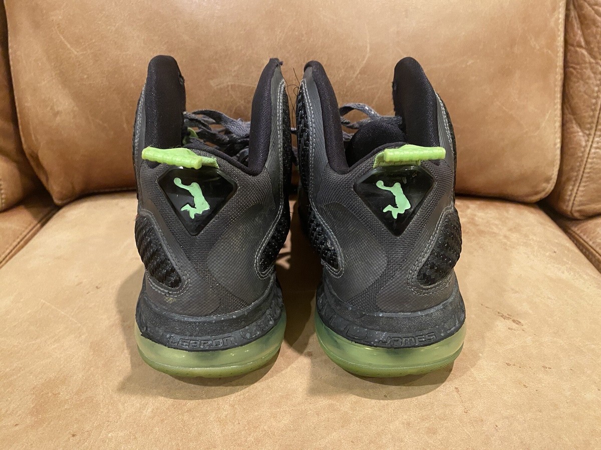 Lebron 9 GS Dunkman Electric Grey Neon Green Black 472664 