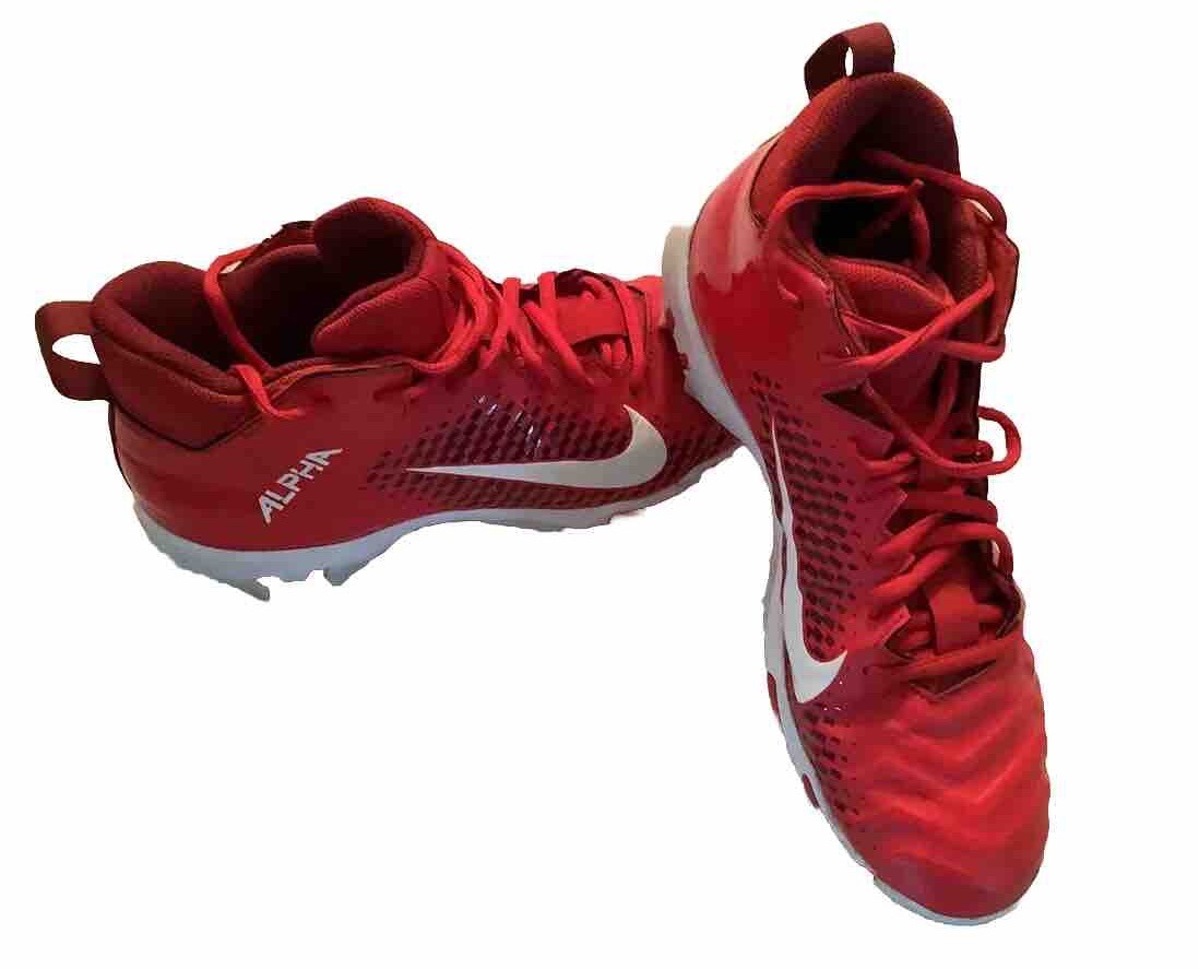 Nike Alpha Fastflex Men Soccer Shoes Size Red And White Good