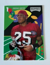 NFL ERIC DAVIS San Francisco 49ers 1995 Playoff Unsung Heroes Football CARD #24