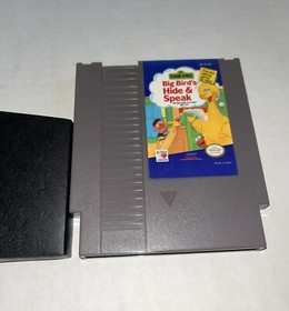 Sesame Street: Big Bird's Hide & Speak (NES, 1990) Original, Tested W/ Dustcover