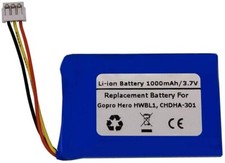 1000mAh 3.7V Battery Compatible with Gopro Hero HWBL1, CHDHA-301, PR-062334