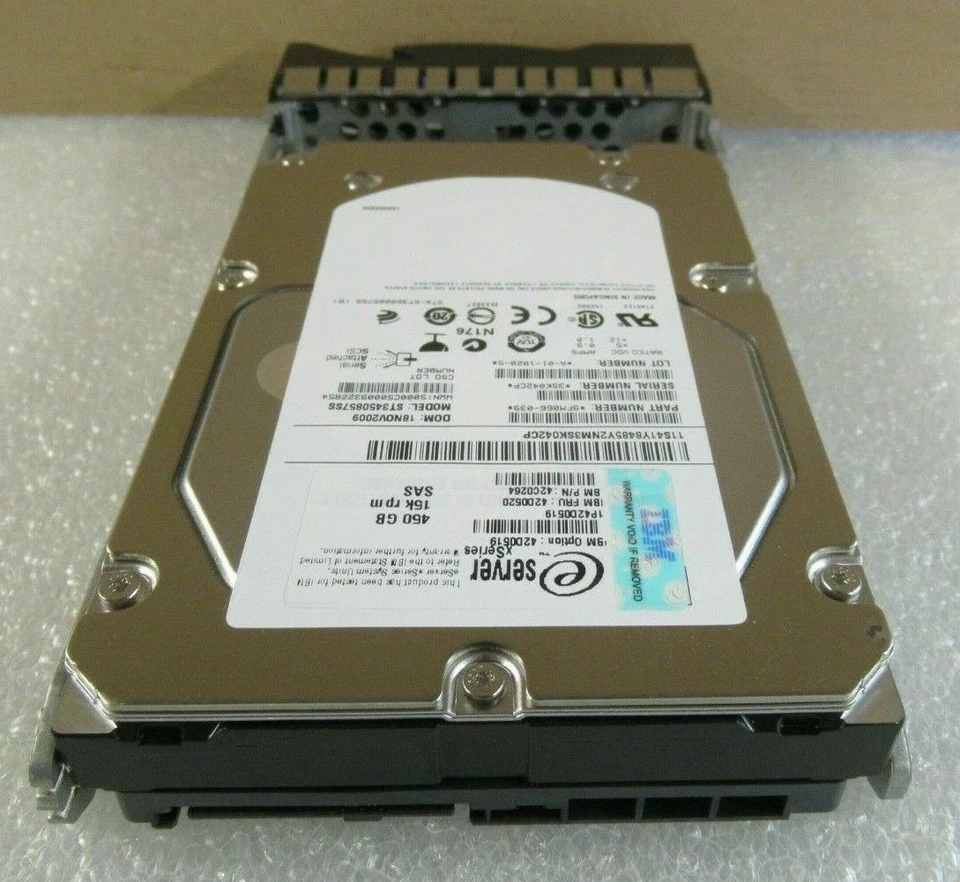 IBM 42D0519 42D0520 42C0264 42C0263 46M7030 450GB 15K 3.5" SAS Hard Drive - Image 3 of 3