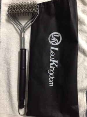 LauKingdom Grill Brush, Grill Accessories Wire Grill Cleaner Safe Stainless Stee