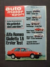 Auto Motor Sport Heft 5 von 1978 Alfa Romeo Giulietta 1.6, Renault 5, Ford Capri