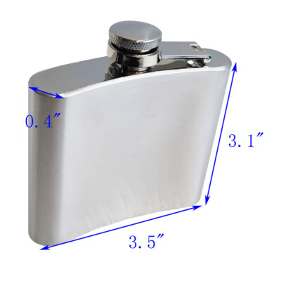5 OZ Alcohol Pocket Flask with Portable Funnel Stainless steel 3.1''H*3.5''W