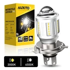 AUXITO Motorcycle H4 9003 HD LED Headlight High Beam 3000K Low Beam 6500K Bulb