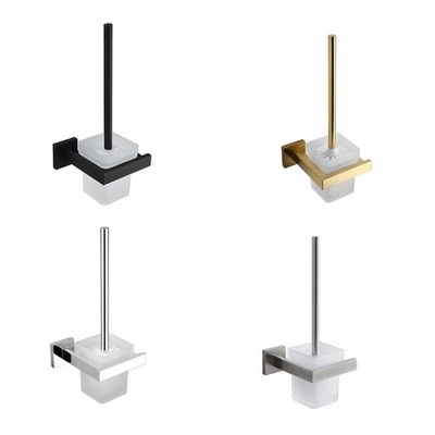 Ergonomic Handle Square Toilet Brush Steel Bathroom Cleaner for Home