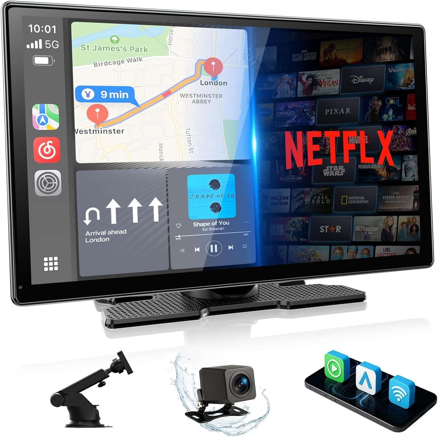 9 Inch Wireless Sat Nav Carplay