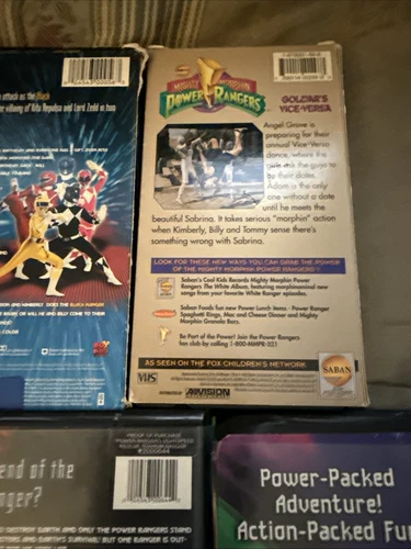 Lot Of 6 Power Rangers VHS Slip Clamshell Galaxy Black White Magna Titanium - Picture 11 of 20