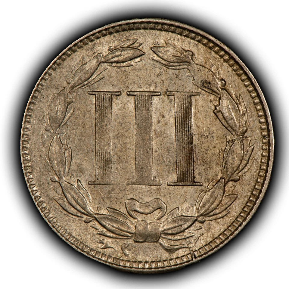 1867 3c Nickel Three-Cent Piece - Luster - Original AU Semi Key Date - SKU-Z5963 - Image 2 of 4