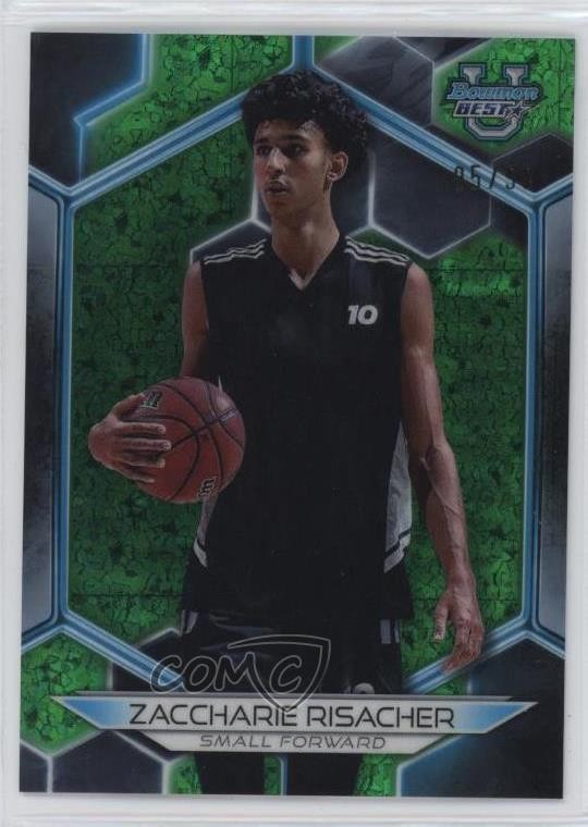 2023 Bowman U Best Green Mini-Diamond Refractor /99 Zaccharie Risacher #29 3u4