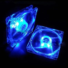 80mm LED Computer Case Fan Ultra Silent PC Cooling Heatsink RGB 12V 3P IDE 4Pin