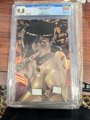 Action Lab 2021 Zombie Tramp #78 Mastajwood ''Risque'' Variant CGC 9.8