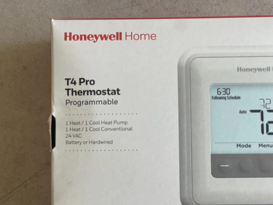Honeywell Home ProSeries TH4110U2005 T4 Pro Programmable Thermostat HVAC - Image 2 of 4
