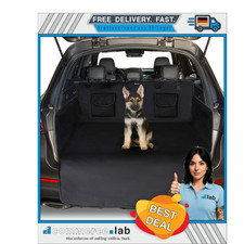 Kofferraumschutz Hund Seiten Stoßstange 185x105 cm Schwarz