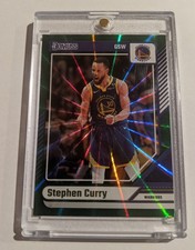 Stephen Curry 2024-25 Panini Donruss Green Laser HOLO Parallel Card GS Warriors