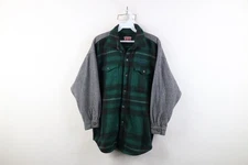 Vintage 90s Streetwear Womens Medium Distressed Fleece Button Shirt Jacket Jac