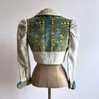 Vtg 60s 70s Cut Velvet Cropped Bolero Jacket Juniors 13 14 Sz XXS XS Woodstock