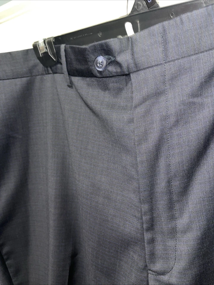 JB Britches Pants Made in Italy 100% Wool Navy Flat Panel Front 44R X 35 - Image 3 of 4