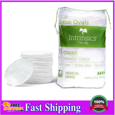 Large 3  Oval Cotton Pads for Face 50 Count , Premium 100 Pure Cotton Makeup R