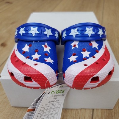 Crocs Classic American Flag Clog Toddler /C4 Stars Stripes