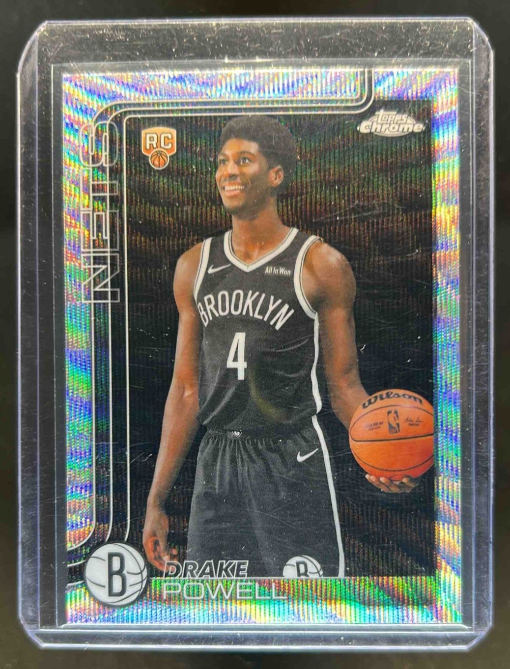 2025-26 Topps Chrome Drake Powell RC Wave Refractor Rookie #272 Nets