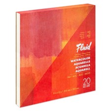 20 Sheets 8x8 Inch 140 lb 300 GSM Cold Press Watercolor Pad White Art Paper