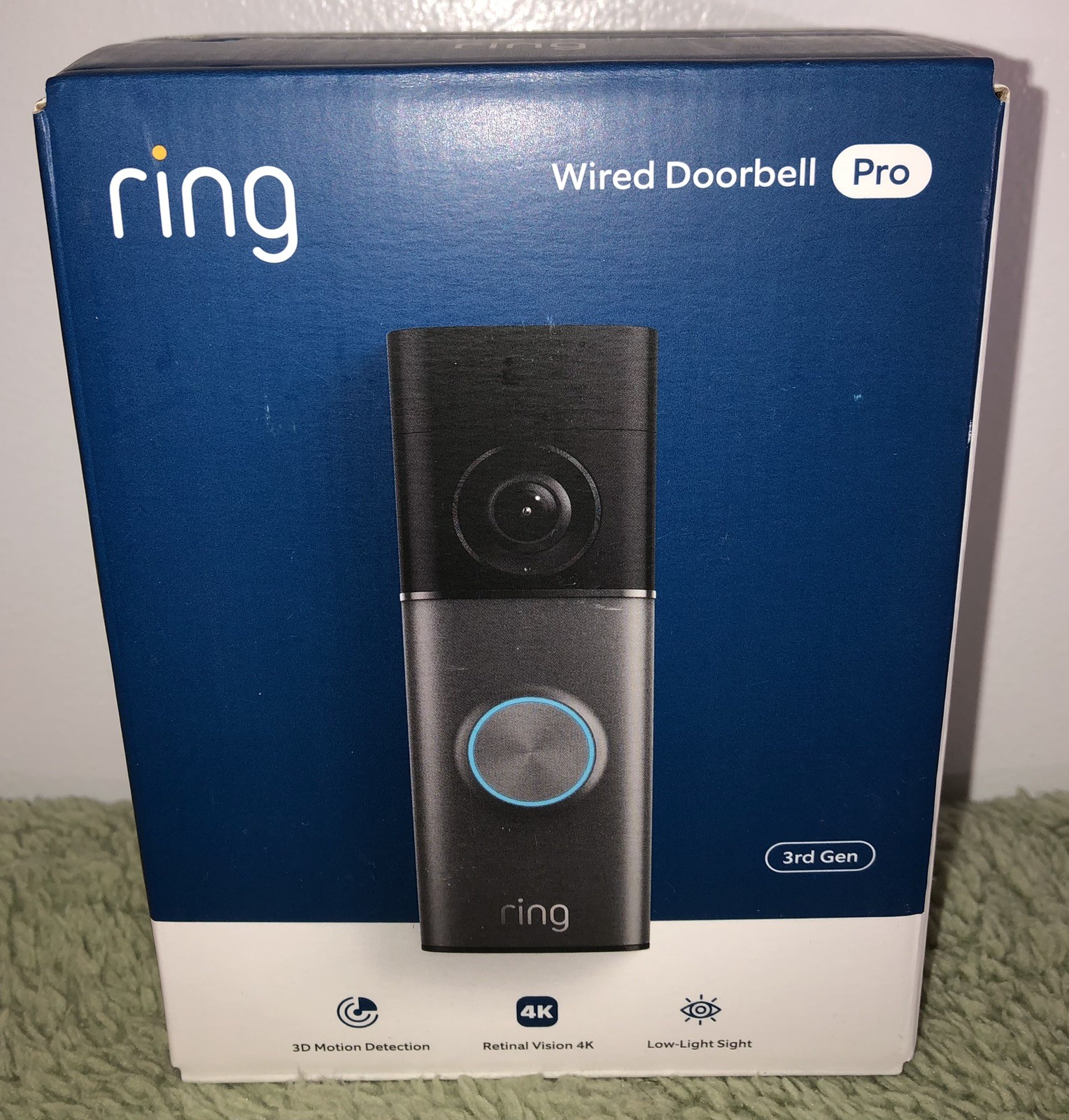 New Sealed Ring Wired Doorbell Pro (3rd Gen) Retinal 4K ultra-clear video 10x Z