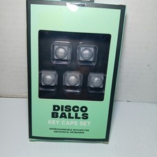 - Mechanical Keyboard Caps - Disco Ball Novelty Keycaps - Set of 5
