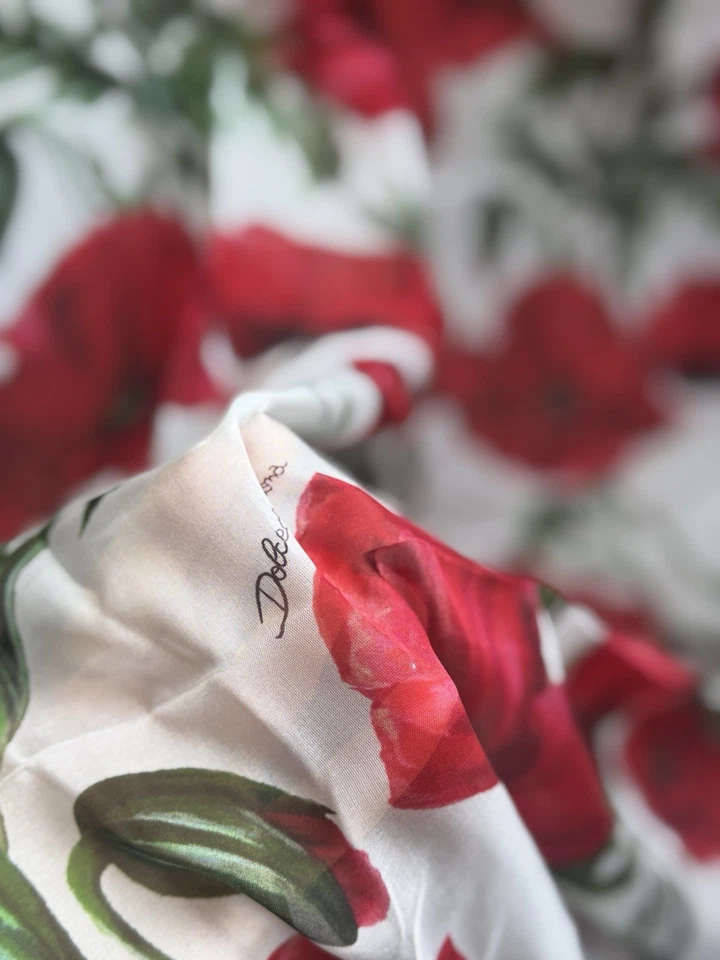 Deadstock D/G 100% Silk Light Chiffon Fabric by the Yard Width 55” Logo - Image 2 of 4