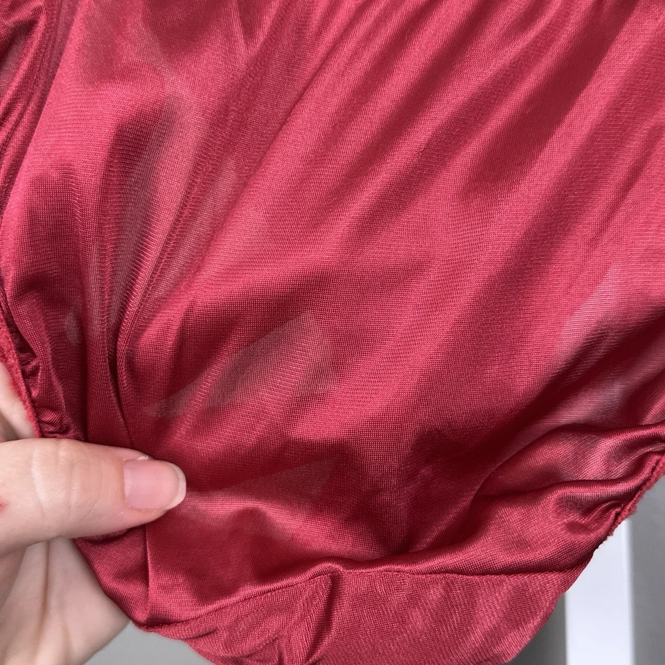 Bragas vintage para mujer Maidenform rojas 40525 talla 4 XS nailon ILGWU Union EE. UU. Foto 4 de 4