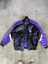 Vintage G-III Sacramento Kings NBA Basketball Black and Purple Jacket