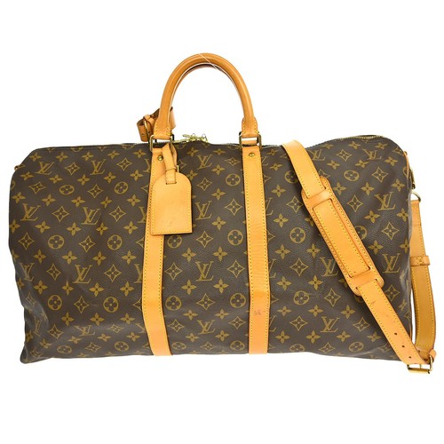 BUYIT03 LOUIS VUITTON KEEPALL BANDOULIERE 55 TRAVEL BAG M41414 TH1925 RQ02659