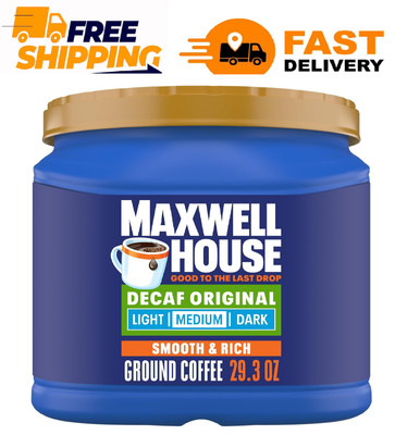 Maxwell House Decaffeinated Original Medium Roast Ground Coffee, 29.3 oz Caniste