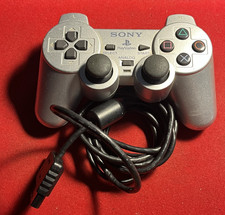 Playstation 2 Controller OEM Genuine Silver Tested Dualshock 2