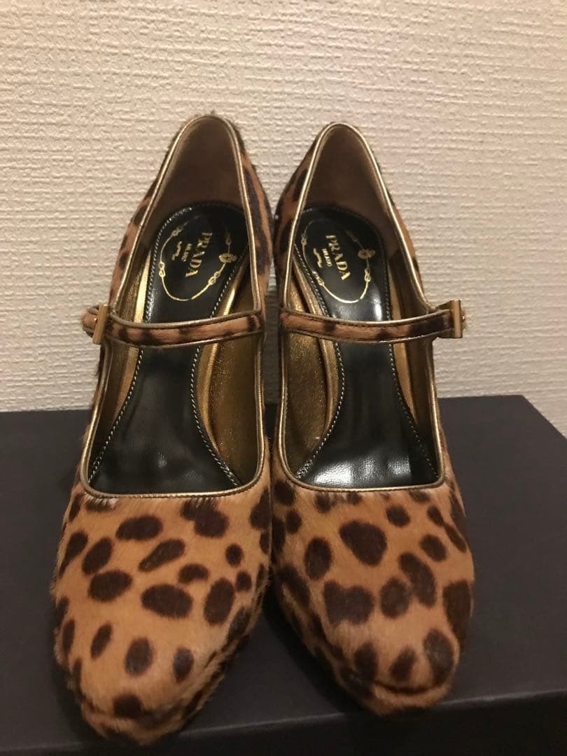 PRADA Pumps High-Heel Size:35.5/JP:22.5 Porcelain Brown/Beige 135142K Authentic