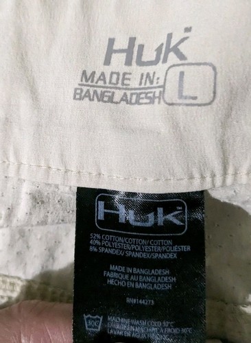 Pantalones Cortos Huk Para Hombre L Beige Siguiente Nivel Rendimiento de Pesca 10.5 Entrepierna Elastizados LEER - Imagen 10 de 14