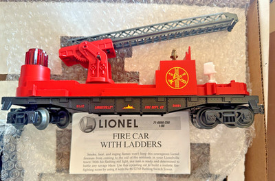 Lionel Lionelville Fire Dept. Ladder Car w/ Strobe Light