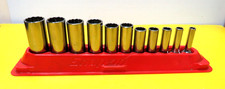 Snap-on Pakty237 11pc 38 Semi Deep Socket Set 14 - 78 With Magnetic Tray